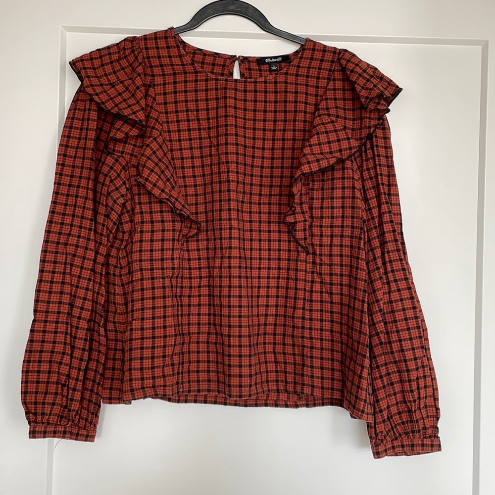 Madewell ruffle blouse